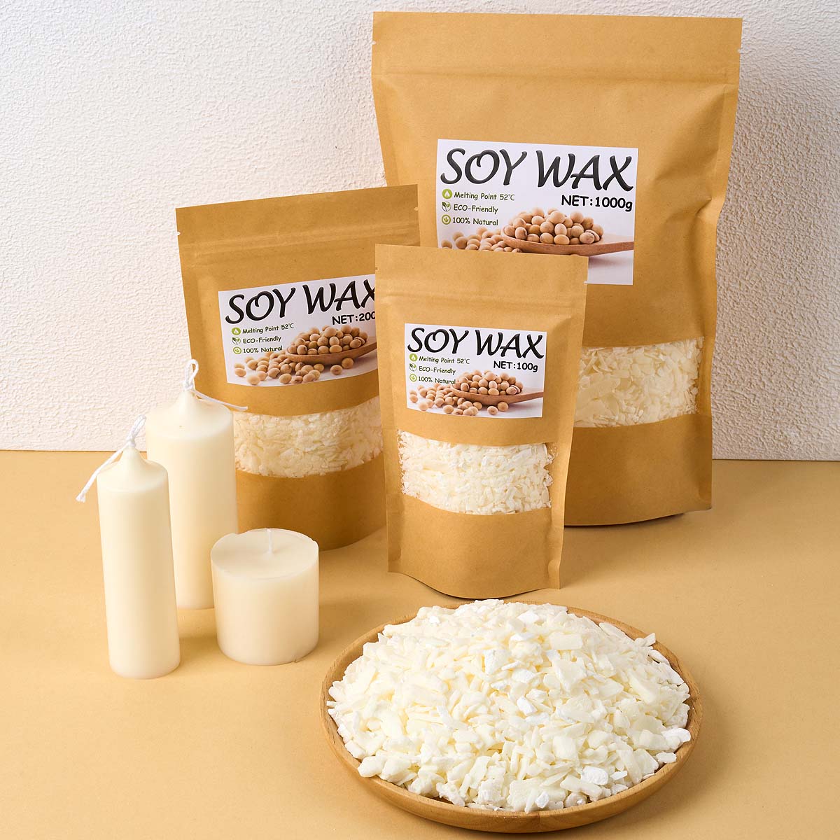 1 جنيه شمع الصويا الأبيض النقي - مراجعة Candle Making Wax وسعره